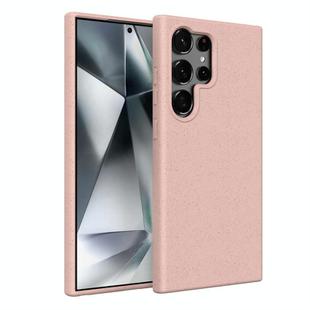 For Samsung Galaxy S25 Ultra 5G Wheat Straw Material + TPU Phone Case(Pink)