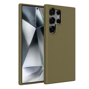 For Samsung Galaxy S25 Ultra 5G Wheat Straw Material + TPU Phone Case(Army Green)