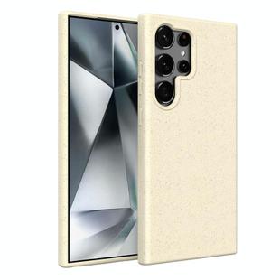 For Samsung Galaxy S25 Ultra 5G Wheat Straw Material + TPU Phone Case(White)