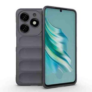 For Tecno Spark 20 Magic Shield TPU + Flannel Phone Case(Dark Grey)