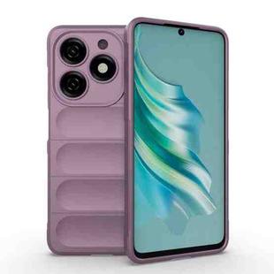 For Tecno Spark 20 Magic Shield TPU + Flannel Phone Case(Purple)