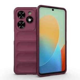 For Tecno Spark Go 2024 / 20C / Pop 8 Magic Shield TPU + Flannel Phone Case(Wine Red)