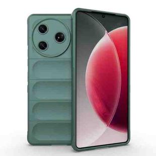 For Tecno Camon 30 Pro 5G Global Magic Shield TPU + Flannel Phone Case(Dark Green)
