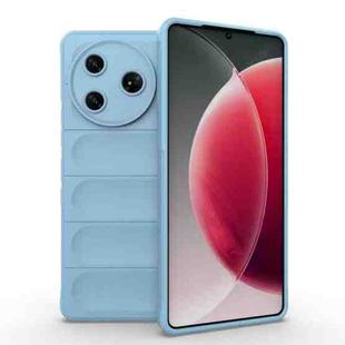 For Tecno Camon 30 Pro 5G Global Magic Shield TPU + Flannel Phone Case(Light Blue)