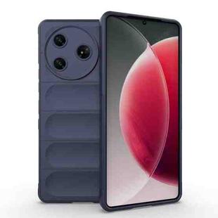 For Tecno Camon 30 Pro 5G Global Magic Shield TPU + Flannel Phone Case(Dark Blue)