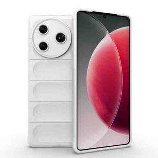 For Tecno Camon 30 Pro 5G Global Magic Shield TPU + Flannel Phone Case(White)