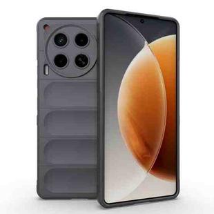 For Tecno Camon 30 4G Global Magic Shield TPU + Flannel Phone Case(Dark Grey)