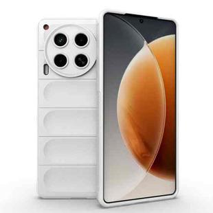 For Tecno Camon 30 4G Global Magic Shield TPU + Flannel Phone Case(White)