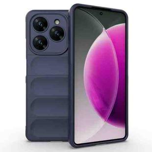 For Tecno Spark 20 Pro 4G Global Magic Shield TPU + Flannel Phone Case(Dark Blue)