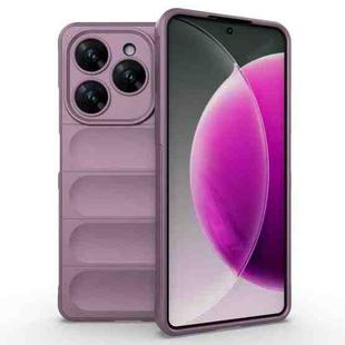For Tecno Spark 20 Pro 4G Global Magic Shield TPU + Flannel Phone Case(Purple)