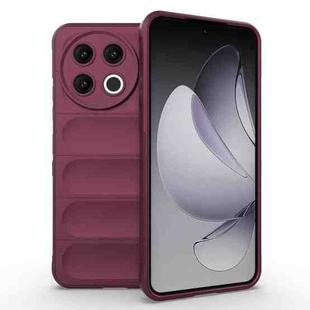 For Tecno Spark 30 Pro Global Magic Shield TPU + Flannel Phone Case(Wine Red)