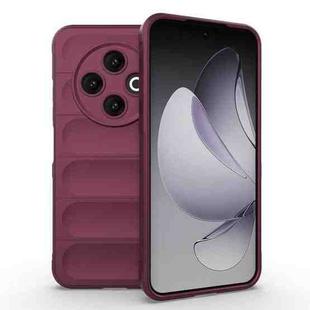 For Tecno Spark 30C 4G Global Magic Shield TPU + Flannel Phone Case(Wine Red)