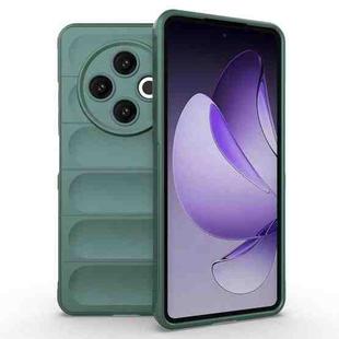 For Tecno Spark 30 4G Global Magic Shield TPU + Flannel Phone Case(Dark Green)