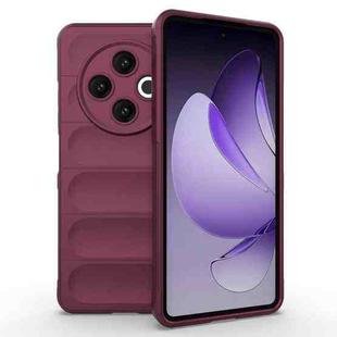 For Tecno Spark 30 4G Global Magic Shield TPU + Flannel Phone Case(Wine Red)