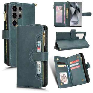 For Samsung Galaxy S24 Ultra 5G Litchi Texture Zipper Leather Phone Case(Green)