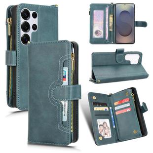 For Samsung Galaxy S25 Ultra 5G Litchi Texture Zipper Leather Phone Case(Green)