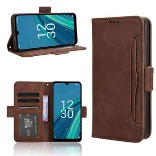 For Cricket Debut S2 U380AC Skin Feel Calf Texture Card Slots Leather Phone Case(Brown)
