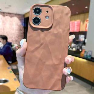 For iPhone 11 Frosted Wrinkles Texture TPU Phone Case(Brown)