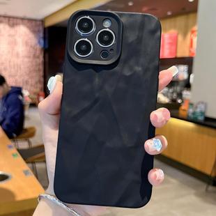 For iPhone 16 Pro Max Frosted Wrinkles Texture TPU Phone Case(Black)