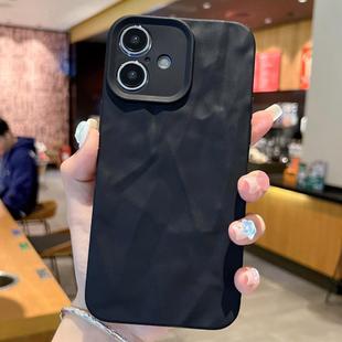For iPhone 16 Plus Frosted Wrinkles Texture TPU Phone Case(Black)
