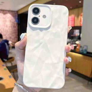 For iPhone 16 Frosted Wrinkles Texture TPU Phone Case(White)