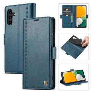 For Samsung Galaxy A55 5G LC.IMEEKE Skin-friendly Card Slots Leather Phone Case(Blue)