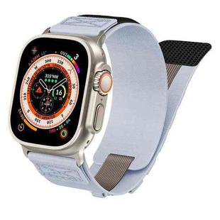 For Apple Watch Ultra 2 49mm Nylon Braided Rope Orbital Watch Band(Grey)