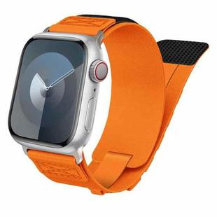 For Apple Watch Series 4 44mm Nylon Braided Rope Orbital Watch Band(Orange)