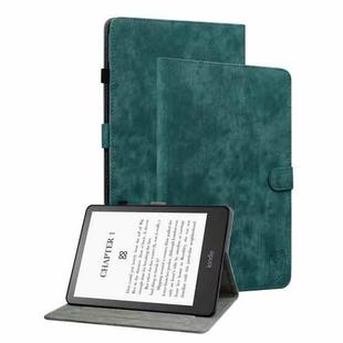 For Amazon Kindle Paperwhite 12th Gen 2024 Tiger Pattern Flip Leather Tablet Case(Dark Green)