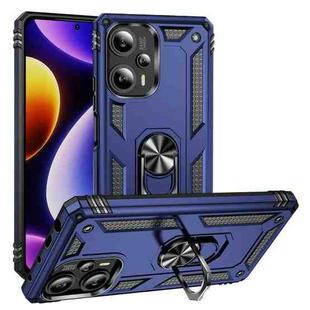 For Xiaomi Poco F5 5G / Redmi Note 12 Turbo 5G Shockproof TPU + PC Phone Case with Holder(Blue)