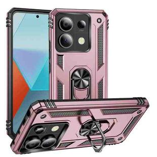 For Xiaomi Redmi Note 13 Pro 5G Shockproof TPU + PC Phone Case with Holder(Rose Gold)