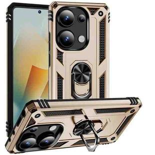 For Xiaomi Redmi Note 13 Pro 4G Shockproof TPU + PC Phone Case with Holder(Gold)