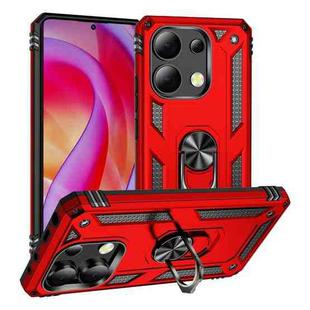 For Xiaomi Redmi Note 13 4G Shockproof TPU + PC Phone Case with Holder(Red)