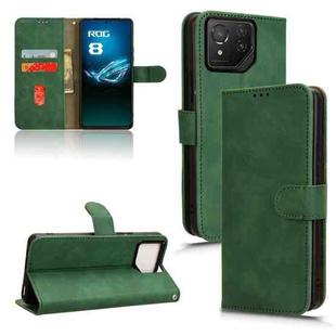 For ASUS ROG Phone 8 Pro Skin Feel Magnetic Flip Leather Phone Case(Green)