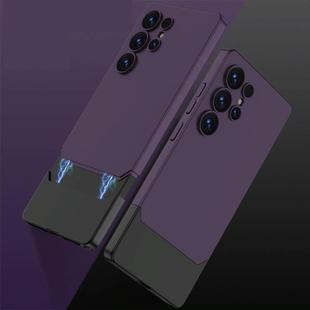 For Samsung Galaxy S25 Ultra 5G GKK Mortise-Tenon Connection Contrast Color Shockproof Phone Case(Purple)