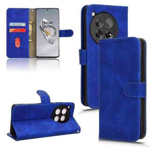 For OnePlus Ace 3 Skin Feel Magnetic Flip Leather Phone Case(Blue)