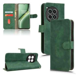 For OnePlus Ace 3 Pro Skin Feel Magnetic Flip Leather Phone Case(Green)