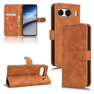 For OnePlus Nord 4 5G Skin Feel Magnetic Flip Leather Phone Case(Brown)