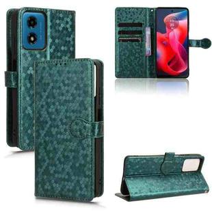 For Motorola Moto G24 / G04 Honeycomb Dot Texture Leather Phone Case(Green)