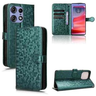 For Motorola Edge 50 Pro Honeycomb Dot Texture Leather Phone Case(Green)