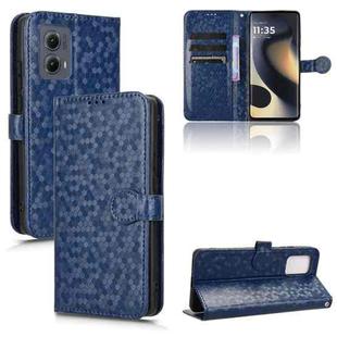 For Motorola Edge 5G 2024 Honeycomb Dot Texture Leather Phone Case(Blue)