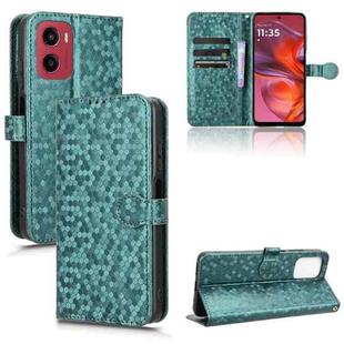 For Motorola Moto G05 / E15 Honeycomb Dot Texture Leather Phone Case(Green)