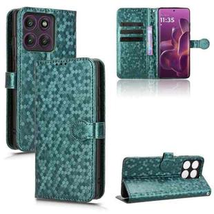 For Motorola Edge 60 Pro Honeycomb Dot Texture Leather Phone Case(Green)