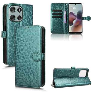 For Motorola Moto G56 5G Honeycomb Dot Texture Leather Phone Case(Green)