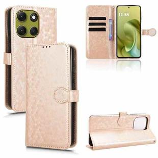 For Motorola Moto G86 5G Honeycomb Dot Texture Leather Phone Case(Gold)