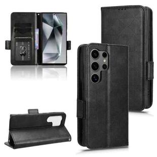 For Samsung Galaxy S24 Ultra 5G Symmetrical Triangle Leather Phone Case(Black)