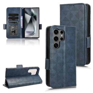 For Samsung Galaxy S24 Ultra 5G Symmetrical Triangle Leather Phone Case(Blue)