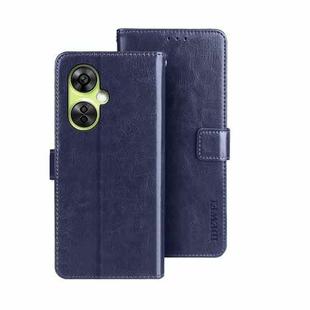 For OnePlus Nord CE 3 Lite idewei Crazy Horse Texture Leather Phone Case(Blue)