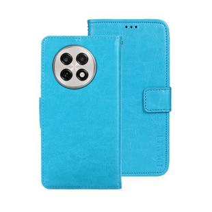 For OnePlus 13R idewei Crazy Horse Texture Leather Phone Case(Sky Blue)