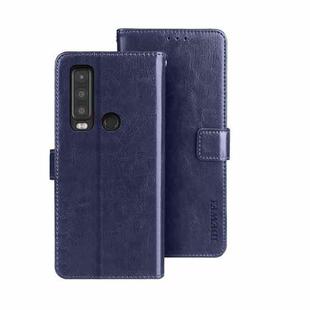 For CAT S75 idewei Crazy Horse Texture Leather Phone Case(Blue)